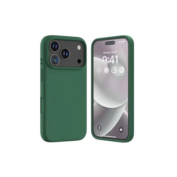Forest Green iPhone 17 Pro Liquid Soft-Touch Silicone Case MagSafe Entronix - Picture 1 of 5